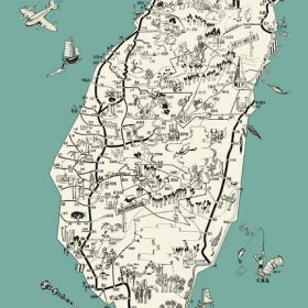 臺灣案內圖繪 地圖布
