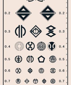 文化試視力表布條-白色