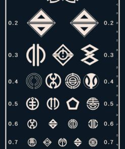 文化試視力表布條-青色