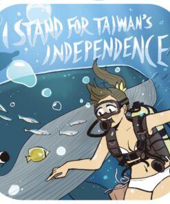 陶瓷吸水杯墊－海洋與鯨魚 I stand for Taiwan's Independence.｜魔魔嘎嘎 MOGA!