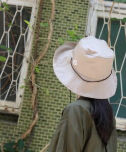 Alternative view of 台字徽蕉葉闊邊雙面漁夫帽-米色