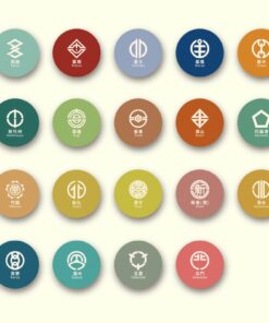 日本時代市徽小胸章 套組收藏優惠(共26個)