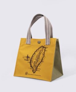 臺史博地圖帆布袋-小(橘綠)