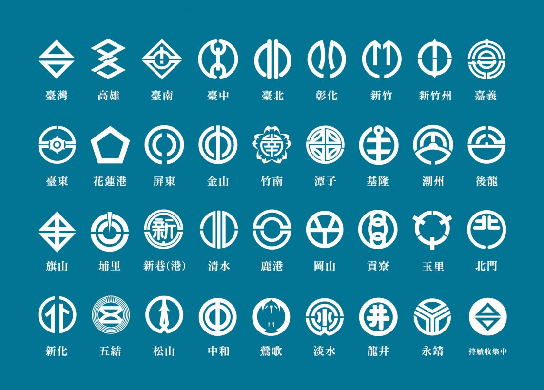 日本時代市徽集合明信片(5色共10入) - 聚珍臺灣