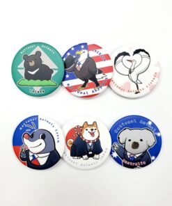 動物國家胸章(一組6入)