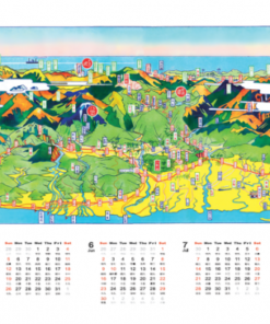 2024臺灣地圖復刻年曆－臺灣總督府鐵道部臺灣鳥瞰圖