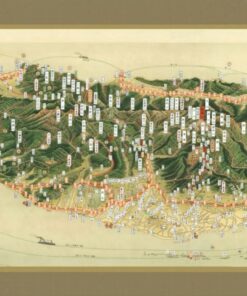 金子常光〈臺灣鳥瞰圖〉B版