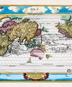 歐洲至全球主要航路圖 地圖布