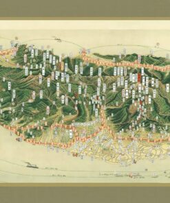 臺灣鳥瞰圖 地圖布