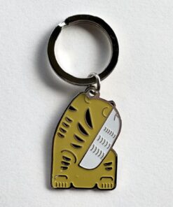 虎爺隨身．平安相伴 保安鑰匙圈（黃虎）