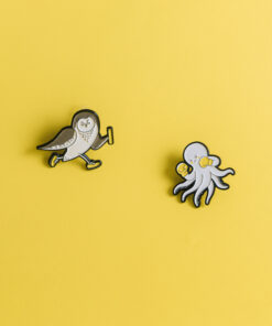 Alternative view of 拳擊－章魚金屬徽章