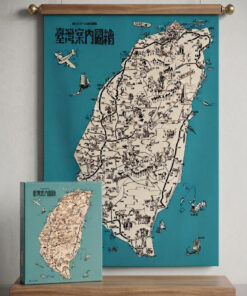 臺灣案內圖繪 地圖布+拼圖 合購優惠