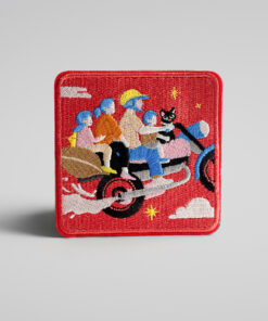 刺繡磁鐵-飛天摩托車